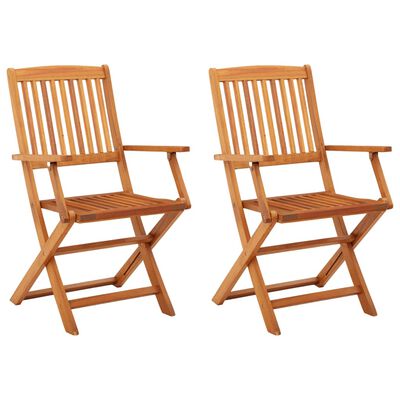 vidaXL Folding Garden Chairs 2 pcs Solid Eucalyptus Wood,  vidaXL Folding Garden Chairs 2 pcs Solid Eucalyptus Wood