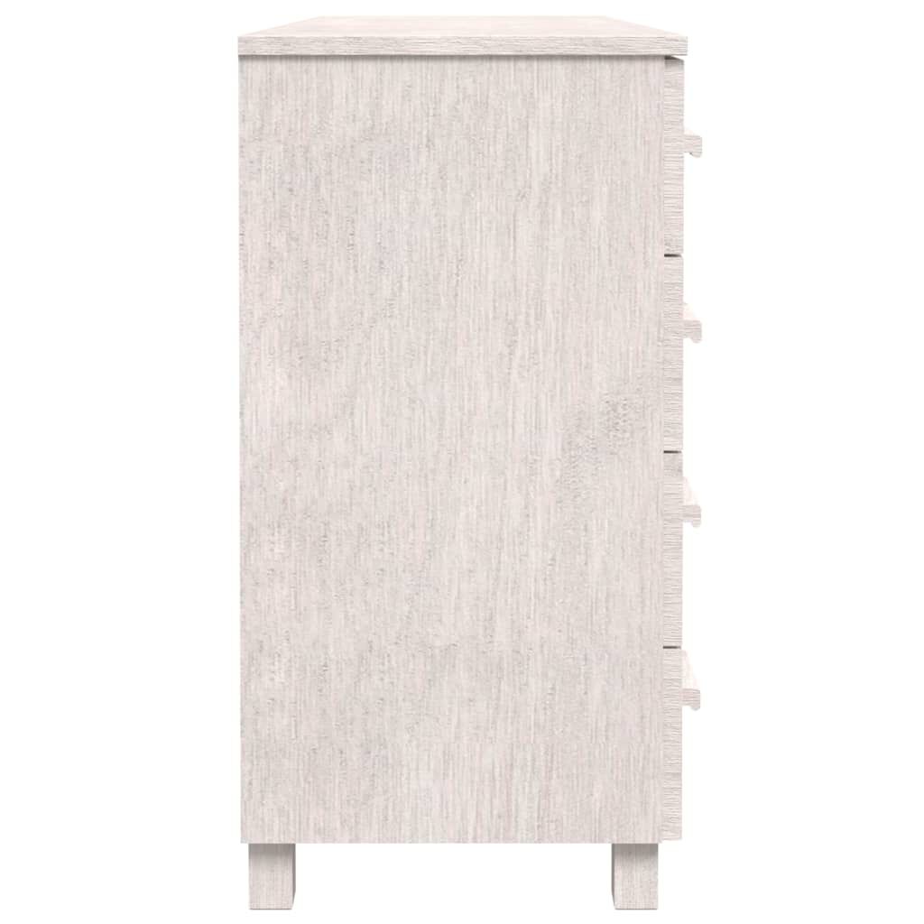 vidaXL Sideboard HAMAR White 113x40x80 cm Solid Wood Pine