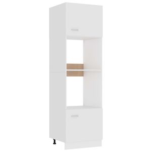 vidaXL Microwave Cabinet Lyon White 60x57x207 cm Engineered Wood