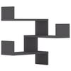 vidaXL Wall Corner Shelf 2 pcs Grey 40x40x50 cm Engineered Wood