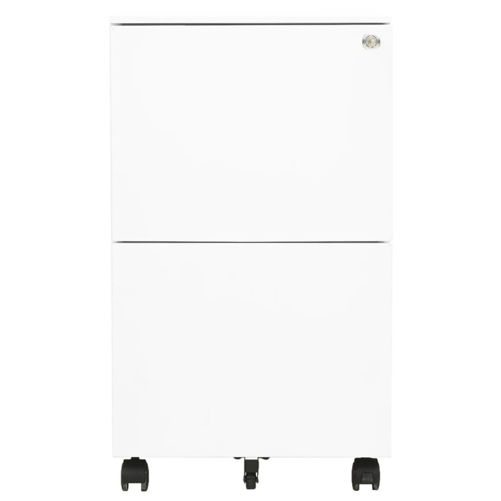 vidaXL Mobile File Cabinet White 39x45x67 cm Steel