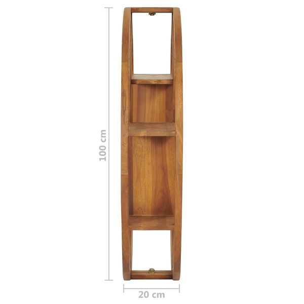 vidaXL Yin Yang Wall Shelf 100x20x100 cm Solid Teak Wood