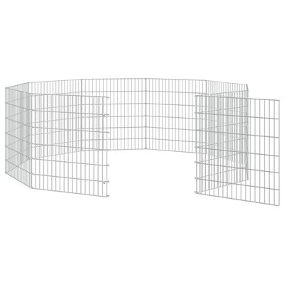 vidaXL Free Range Animal Enclosure 10-Panel 54x60 cm Galvanised Iron