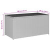 vidaXL Garden Storage Box Poly Rattan 100x50x50 cm Black