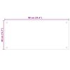 vidaXL Kitchen Backsplash Transparent 90 x 40 cm Tempered Glass