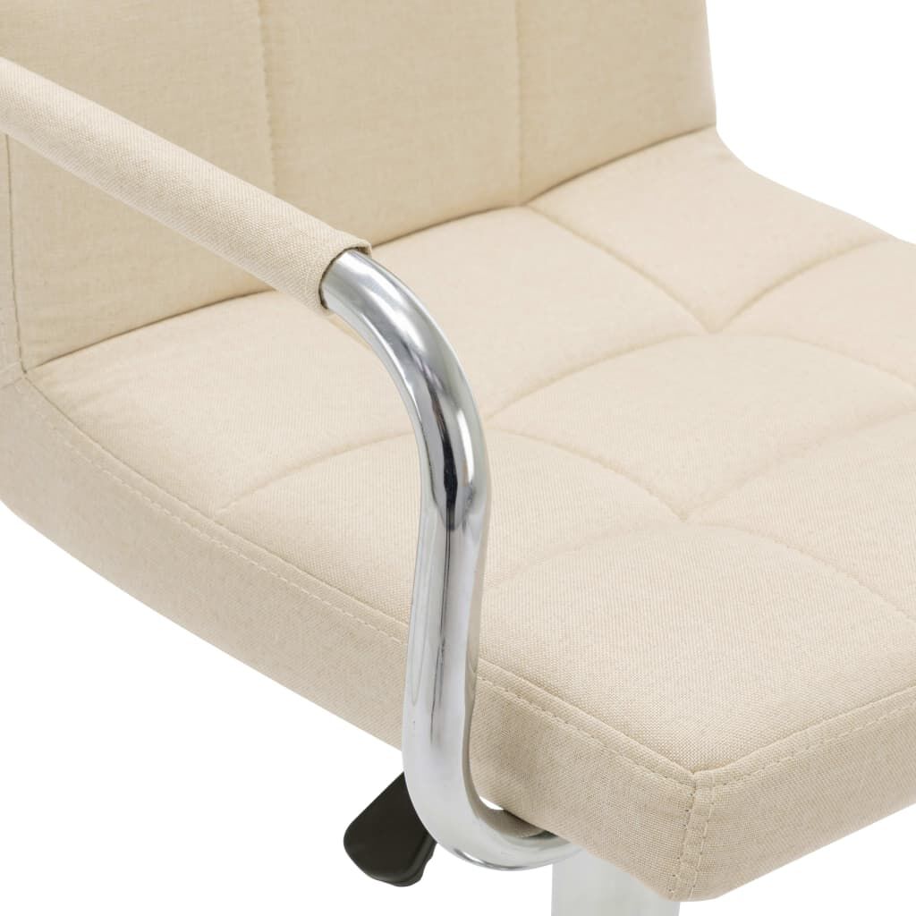 vidaXL Bar Stool Cream Fabric