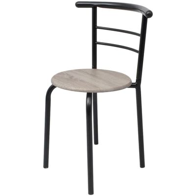 vidaXL Breakfast Bar Set MDF, black vidaXL Breakfast Bar Set MDF