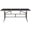 vidaXL Garden Table Grey 170x80x74 cm Poly Rattan