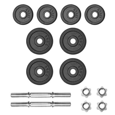 vidaXL 14 Piece Dumbbell Set 20 kg Cast Iron,  vidaXL 14 Piece Dumbbell Set 20 kg Cast Iron