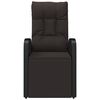vidaXL Reclining Garden Chair with Cushion Poly Rattan Black