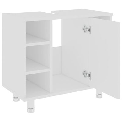 vidaXL Bathroom Cabinet White 60x32x53.5 cm Engineered Wood, white vidaXL Bathroom Cabinet White 60x32x53.5 cm Engineered Wood