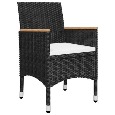 vidaXL 9 Piece Garden Dining Set Black, black and brown vidaXL 9 Piece Garden Dining Set Black