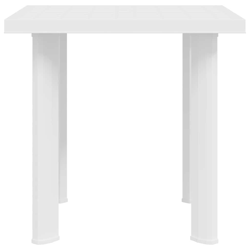 vidaXL Garden Table White 80x75x72 cm Plastic