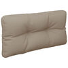 vidaXL Pallet Cushions 2 pcs Taupe Fabric