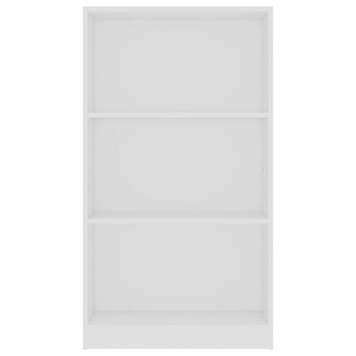 vidaXL 3-Tier Book Cabinet White 60x24x109 cm Engineered Wood, white vidaXL 3-Tier Book Cabinet White 60x24x109 cm Engineered Wood