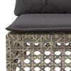 vidaXL 7 Piece Garden Sofa Set with Cushions Grey Poly Rattan