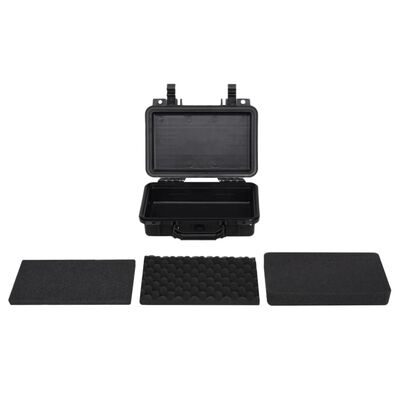 vidaXL Portable Flight Case Black 30x22x10 cm PP,  vidaXL Portable Flight Case Black 30x22x10 cm PP