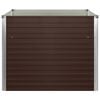 vidaXL Raised Garden Bed Brown 100x100x77 cm Galvanised Steel