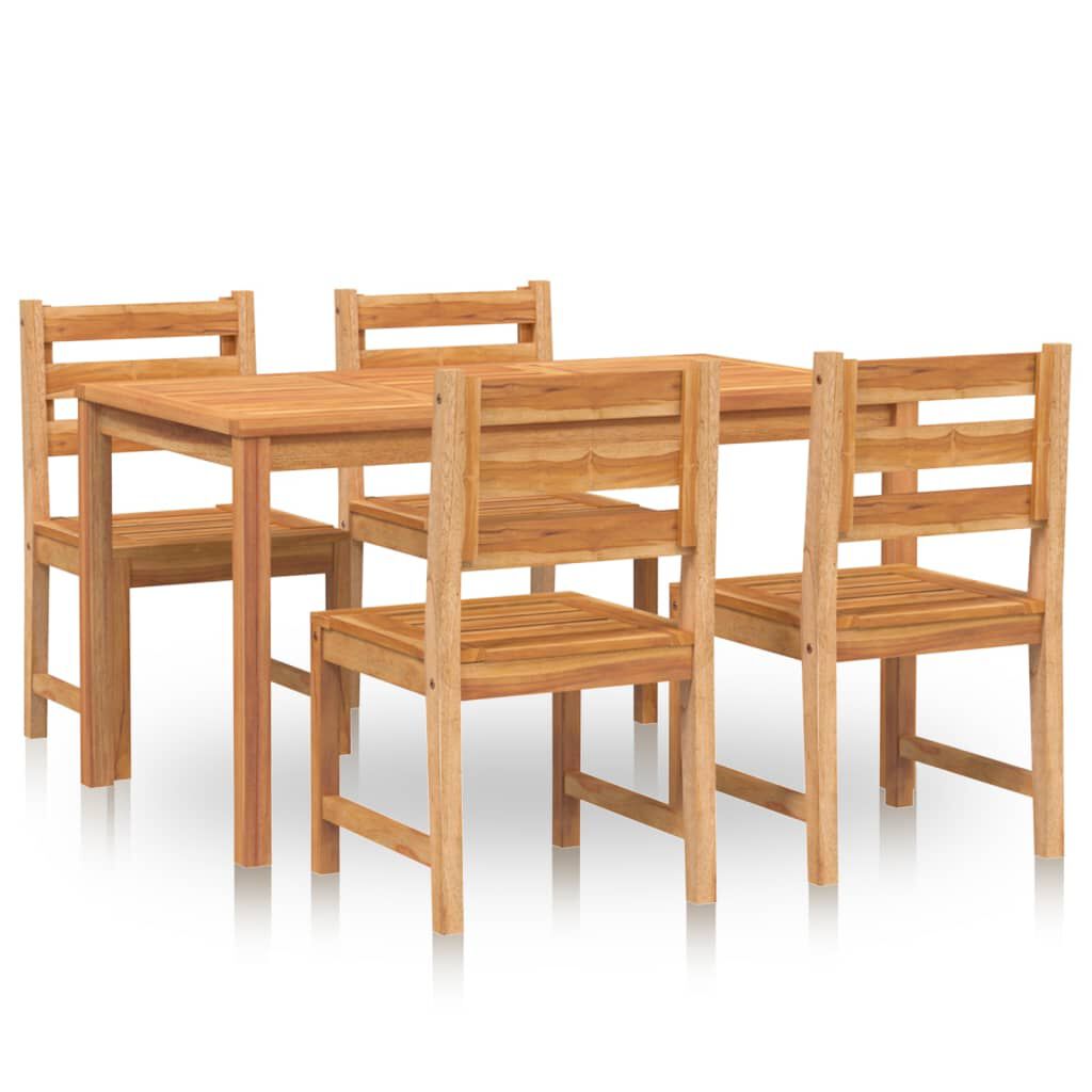 vidaXL 3 Piece Garden Dining Set Solid Wood Teak
