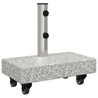 vidaXL Umbrella Base Light Grey 45x25x8.3 cm Granite, grey vidaXL Umbrella Base Light Grey 45x25x8.3 cm Granite