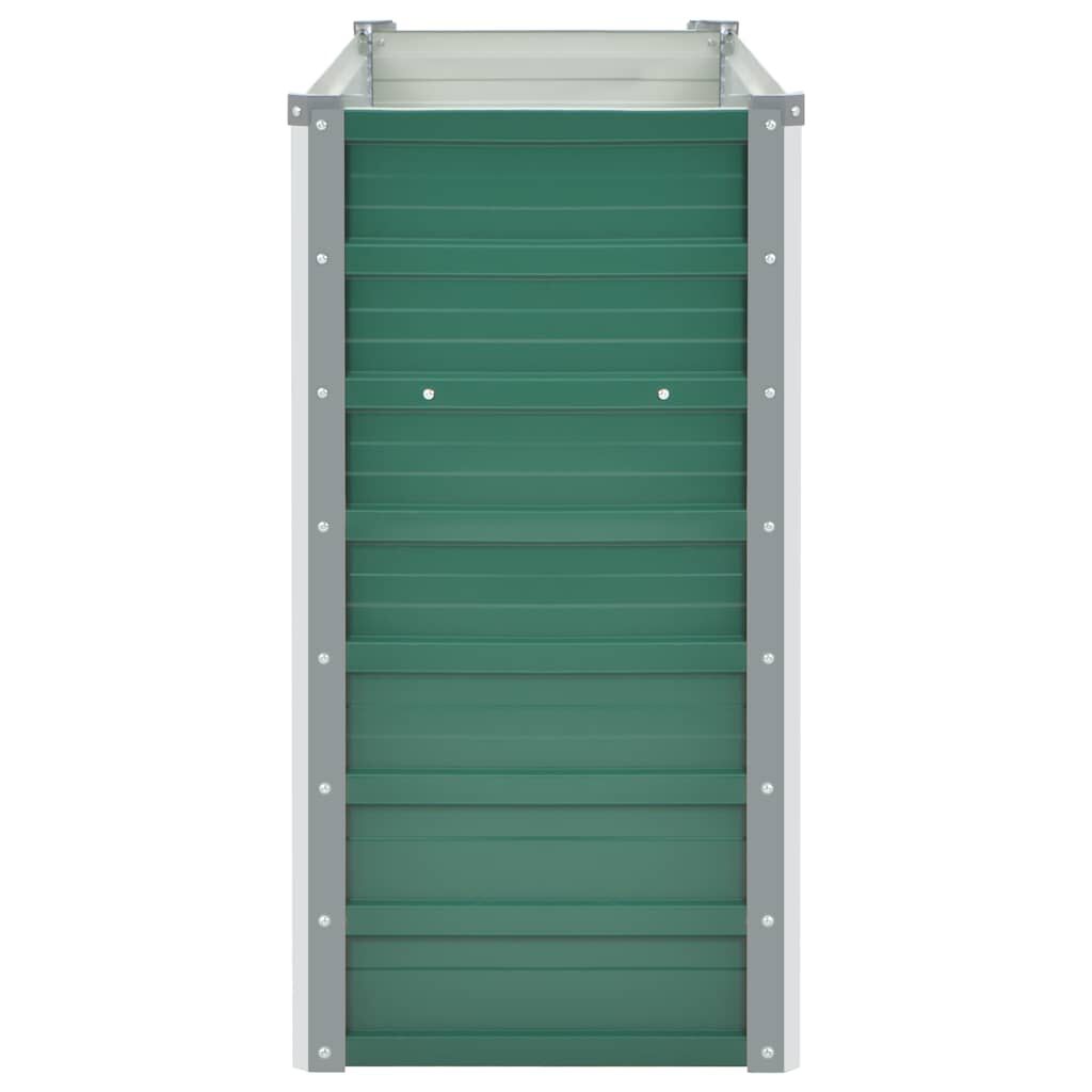 vidaXL Garden Raised Bed Galvanised Steel 100x40x77 cm Green