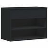 vidaXL Shoe Bench Black 60x30x45 cm Engineered Wood