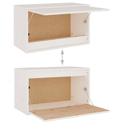 vidaXL Wall Cabinet White 60x30x35 cm Solid Pinewood, white vidaXL Wall Cabinet White 60x30x35 cm Solid Pinewood