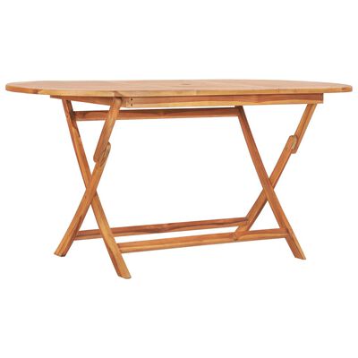 vidaXL 5 Piece Folding Outdoor Dining Set Solid Teak Wood,  vidaXL 5 Piece Folding Outdoor Dining Set Solid Teak Wood