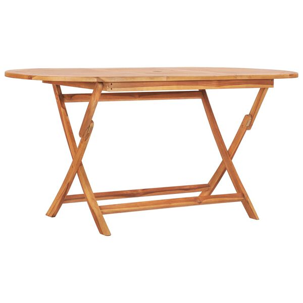 vidaXL 5 Piece Folding Outdoor Dining Set Solid Teak Wood