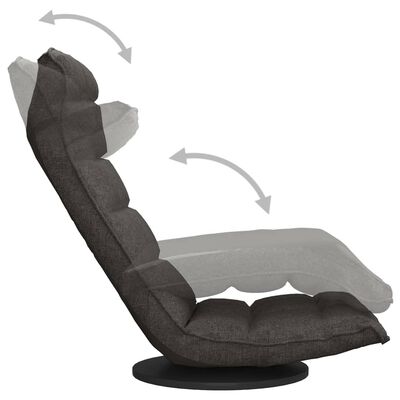 vidaXL Swivel Floor Chair Dark Grey Fabric, dark grey vidaXL Swivel Floor Chair Dark Grey Fabric