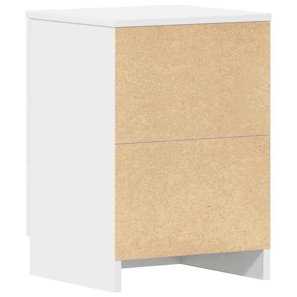 vidaXL Bedside Cabinet White 38x35x56 cm Engineered Wood
