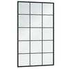vidaXL Wall Mirrors 2 pcs Black 100x60 cm Metal