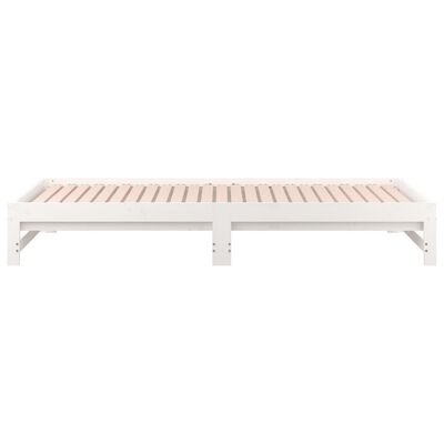 vidaXL Pull-out Day Bed without Mattress White 2x(90x200) cm, white vidaXL Pull-out Day Bed without Mattress White 2x(90x200) cm