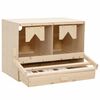 vidaXL Chicken Laying Nest 2 Compartments 63x40x45 cm Solid Pine Wood