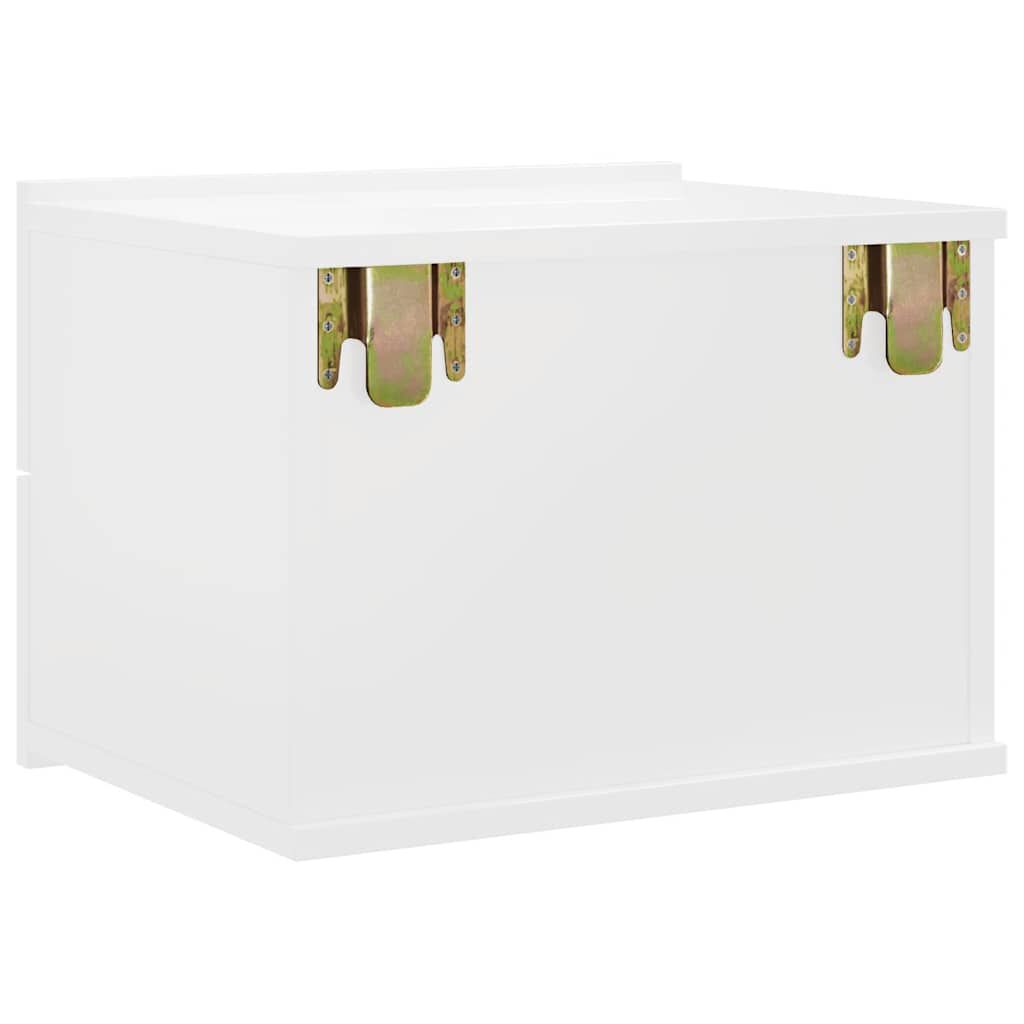 vidaXL Bedside Cabinets 2 pcs High Gloss White 40x30x30 cm Engineered Wood