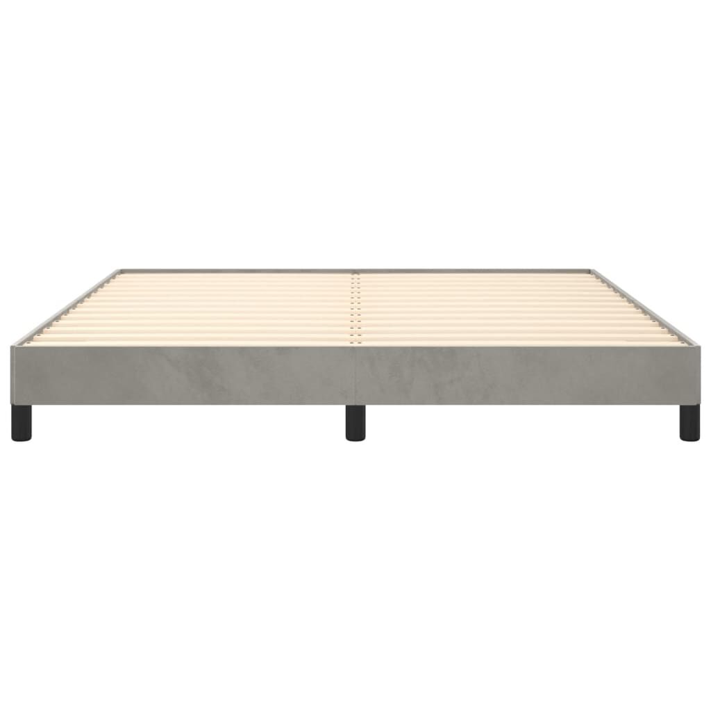 vidaXL Bed Frame without Mattress Light Grey 183x203 cm King Velvet