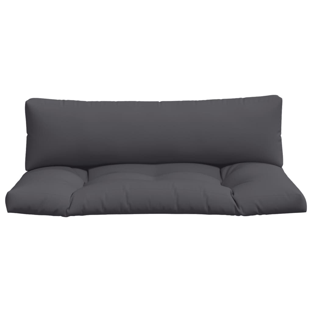 vidaXL Pallet Cushions 2 pcs Anthracite Fabric