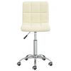 vidaXL Swivel Office Chair Cream Fabric