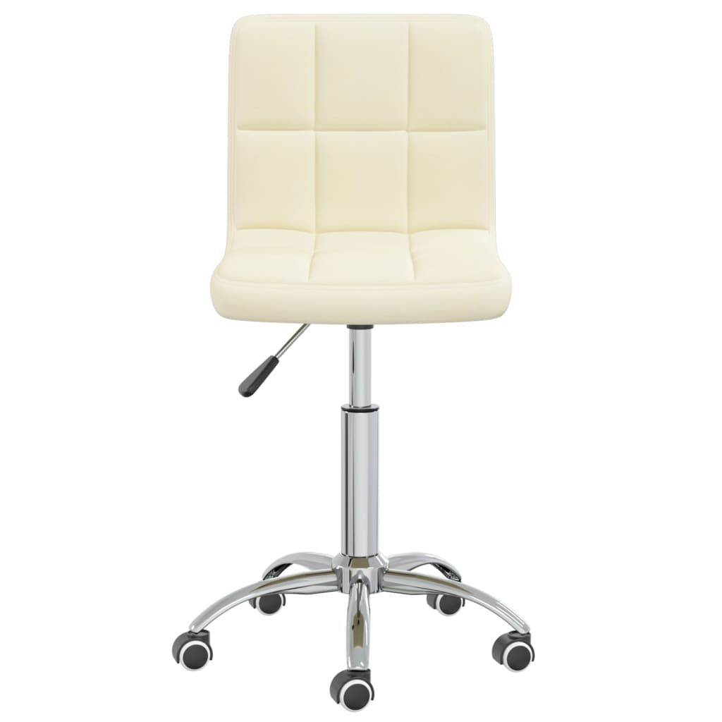 vidaXL Swivel Office Chair Cream Fabric