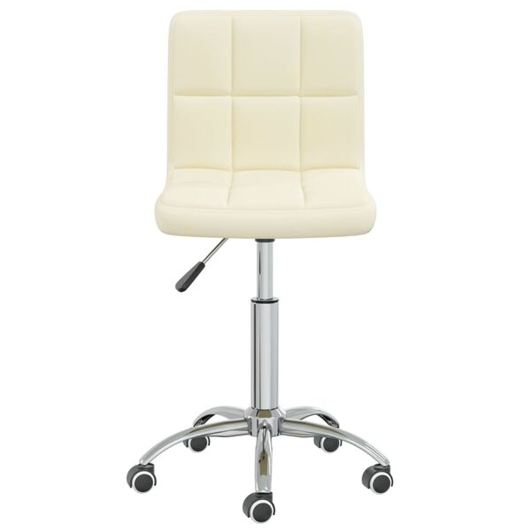vidaXL Swivel Office Chair Cream Fabric