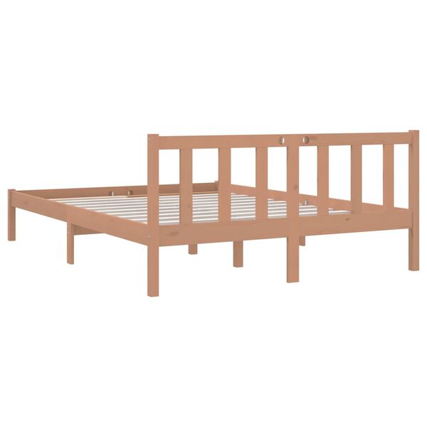 vidaXL Bed Frame without Mattress Honey Brown Solid Wood 140x200 cm