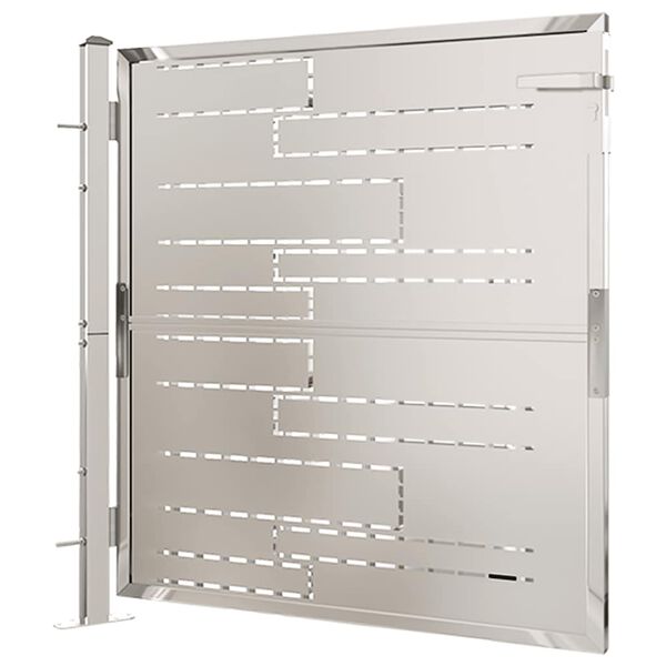 vidaXL Garden Gate 100x100 cm Stainless Steel