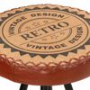 vidaXL Bar Stools 4 pcs Real Leather