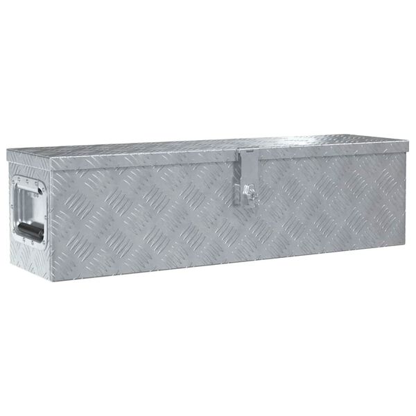 vidaXL Aluminium Box 80.5x22x22 cm Silver
