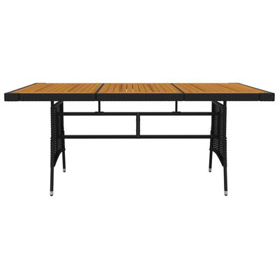 vidaXL 7 Piece Outdoor Dining Set Poly Rattan Black, black vidaXL 7 Piece Outdoor Dining Set Poly Rattan Black