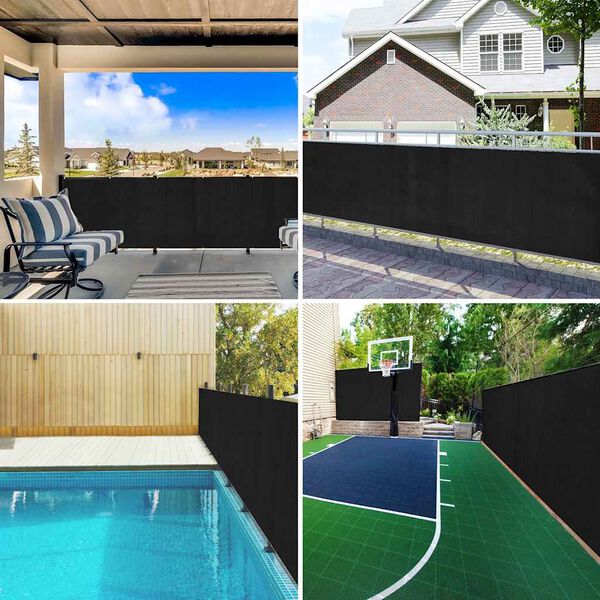 vidaXL Privacy Net Black 1.5x10 m HDPE 75 g/m&sup2;