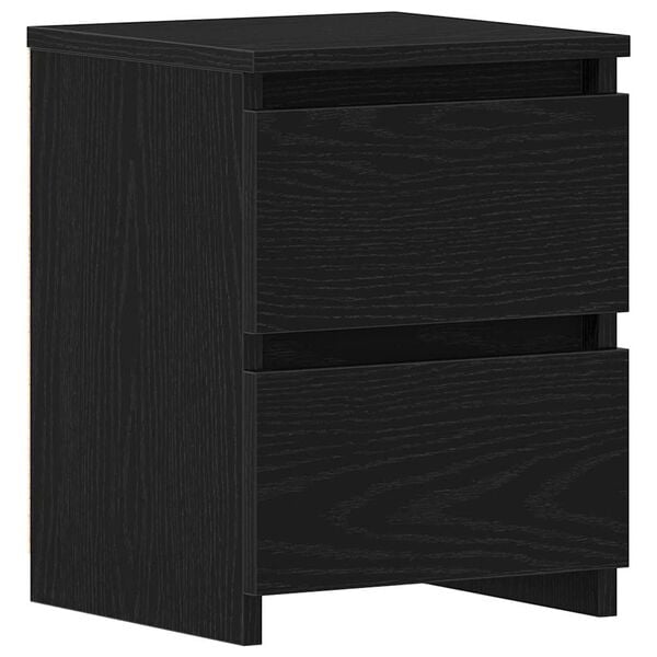 vidaXL Bedside Cabinets 2 pcs Black 30x30x40 cm Engineered Wood