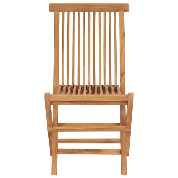 vidaXL Folding Garden Chairs 8 pcs Solid Teak Wood