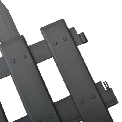 vidaXL Lawn Edgings 25 pcs Anthracite 10 m PP, anthracite vidaXL Lawn Edgings 25 pcs Anthracite 10 m PP
