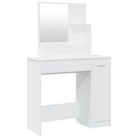 vidaXL Dressing Table with Mirror White 86.5x35x136 cm, white vidaXL Dressing Table with Mirror White 86.5x35x136 cm